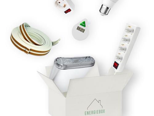 Box met energiebesparende artikelen